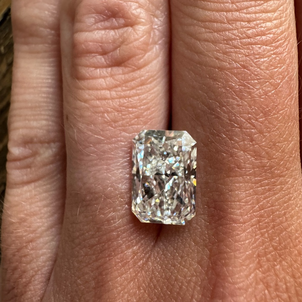 Genuine Appraised Loose Radiant Diamond Stone 4.10ct VVS2 Color E 🌟FIRM